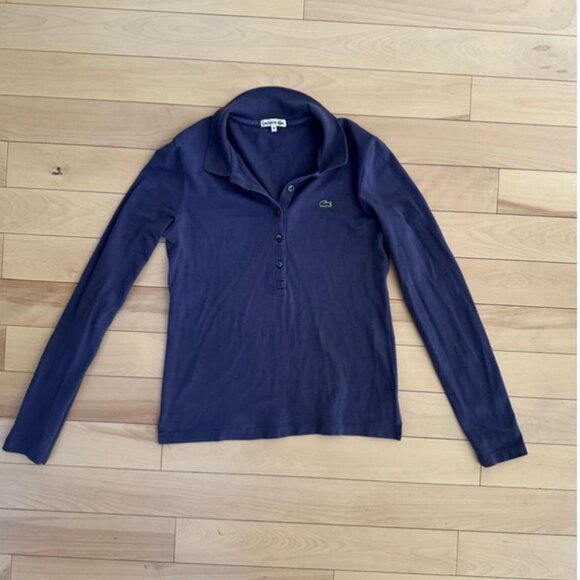 Classic Lacoste long sleeve polo in soft stretch cotton - Picture 2 of 8
